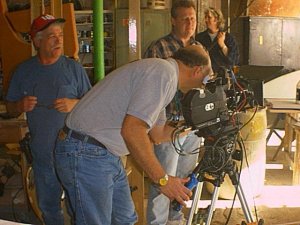 Director Dee Johnson sets up shot.