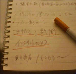 Production Notes in Japanese